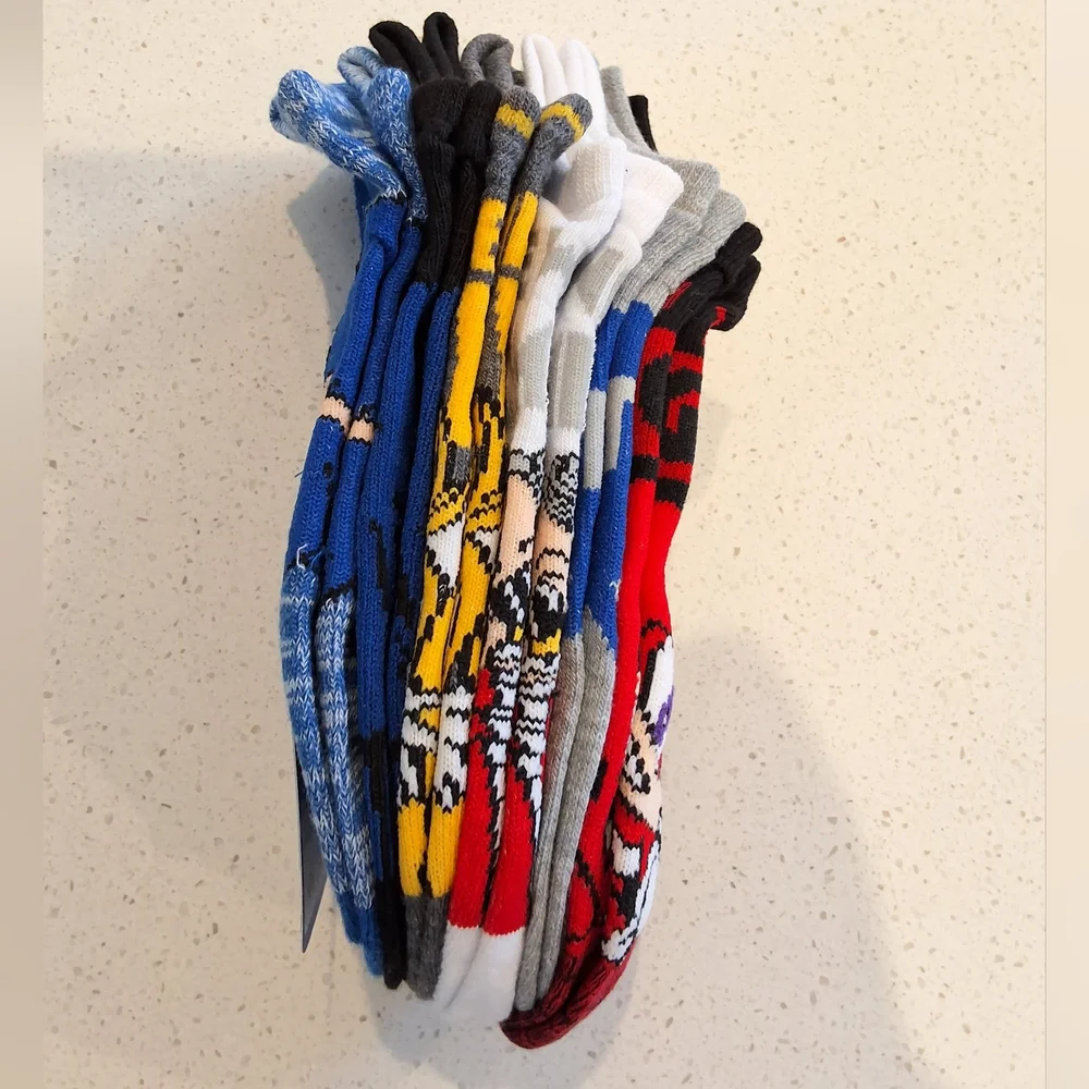 Sonic the Hedgehog Boys No-Show Socks, 6-Pairs, Shoe Size: (L)3-9, New With Tag